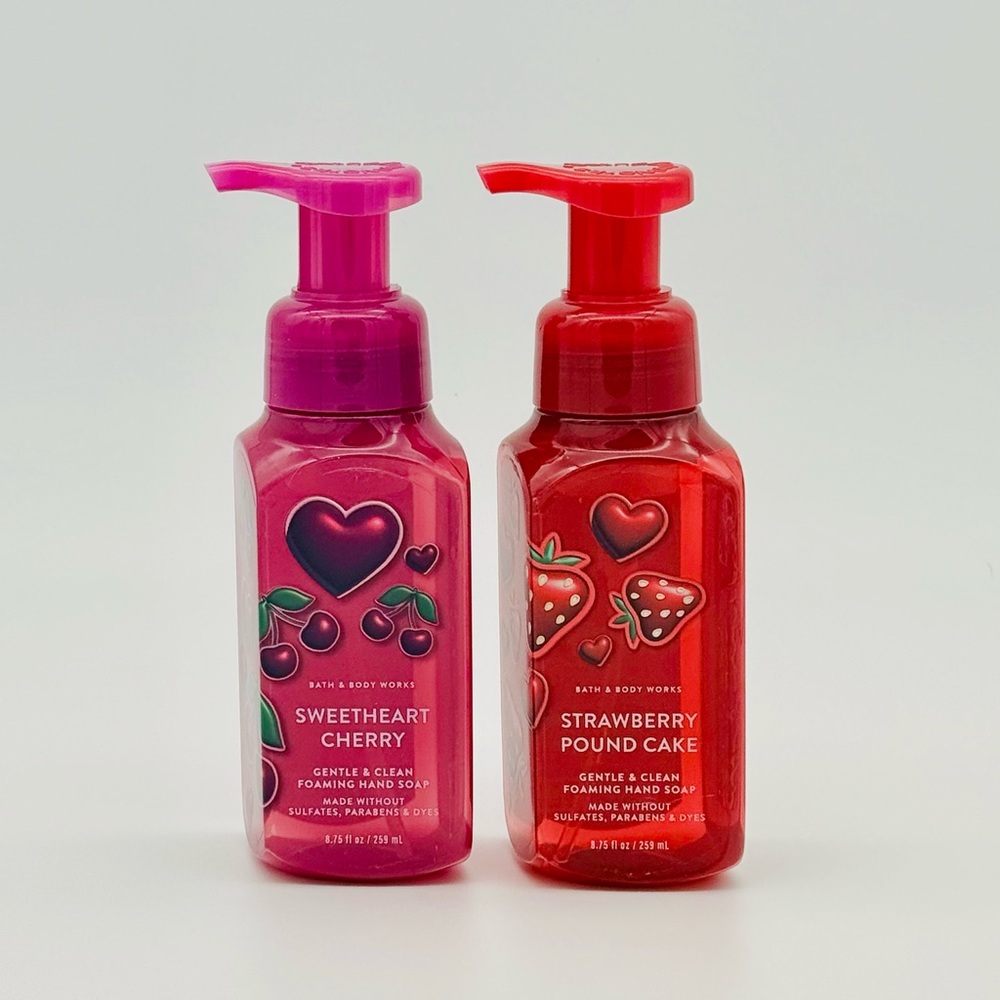 Bath & Body Works Sweetheart Cherry & Strawberry Pound Cake Hand Soaps NWT